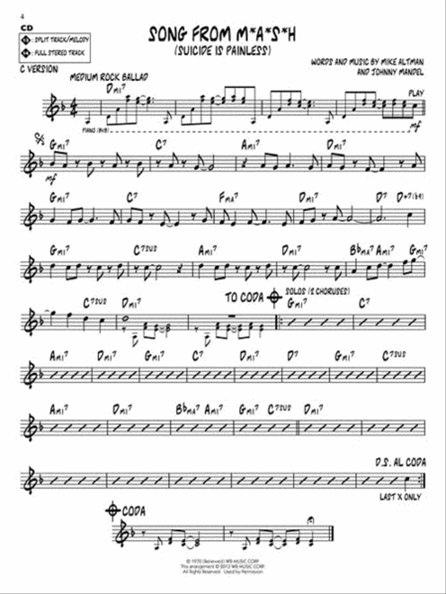 Johnny Mandel Johnny Mandel C Instrument scores gallery preview page 4