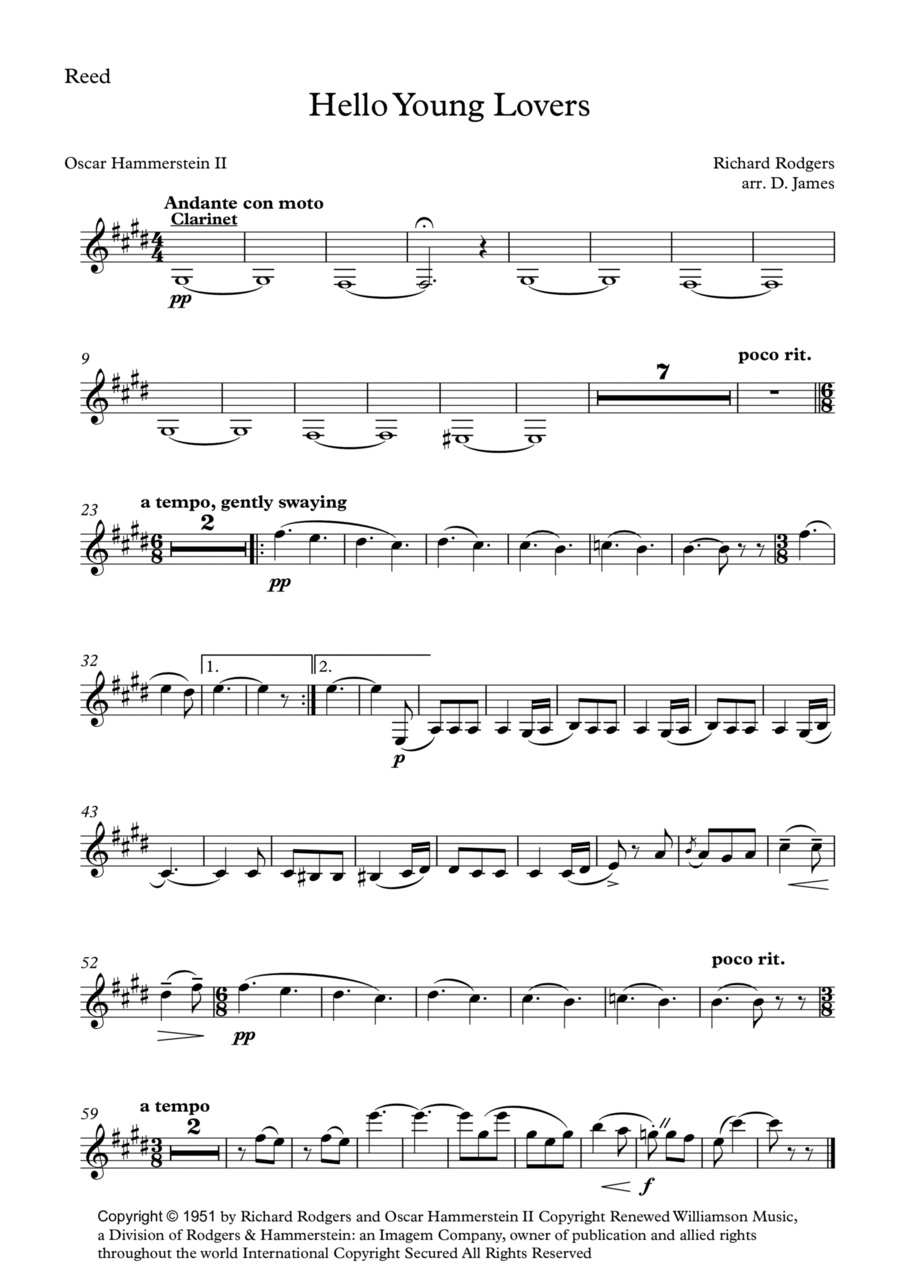 Hello, Young Lovers School and Community scores gallery preview page 1