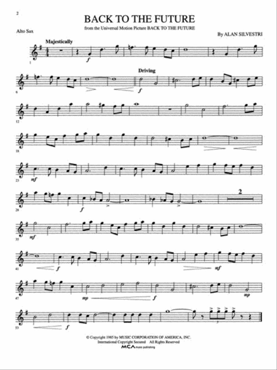Favorite Movie Themes - Alto Sax Alto Saxophone scores gallery preview page 3