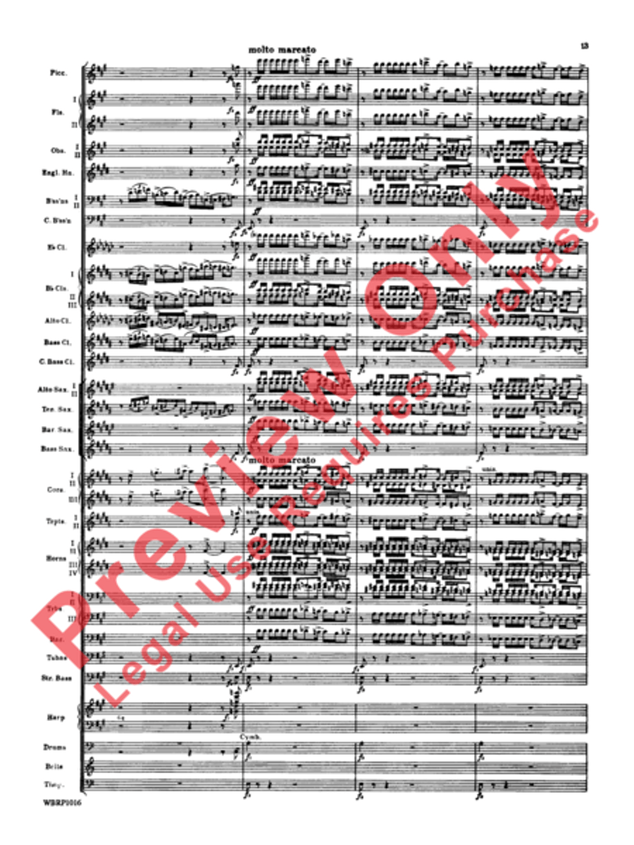 Rhapsody in Blue Concert Band scores gallery preview page 16