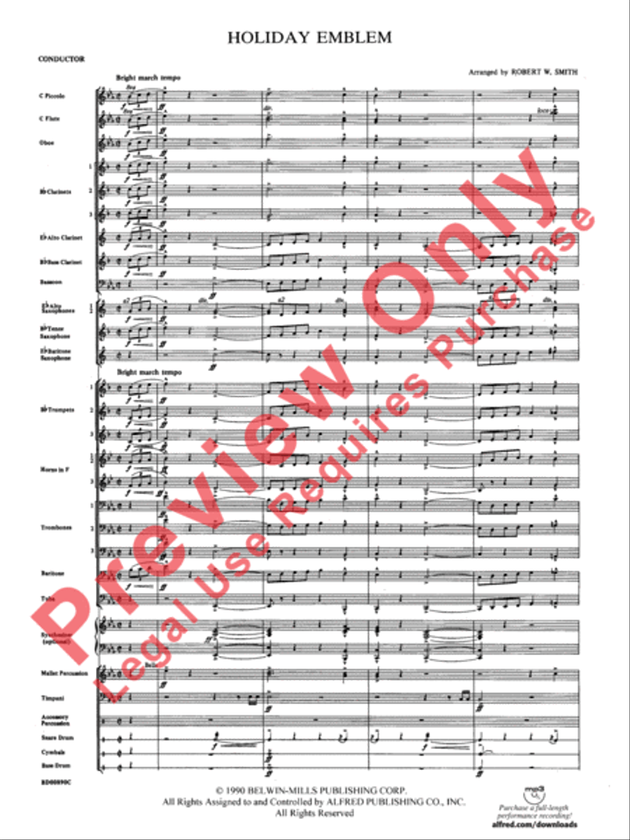 Holiday Emblem Concert Band scores gallery preview page 4