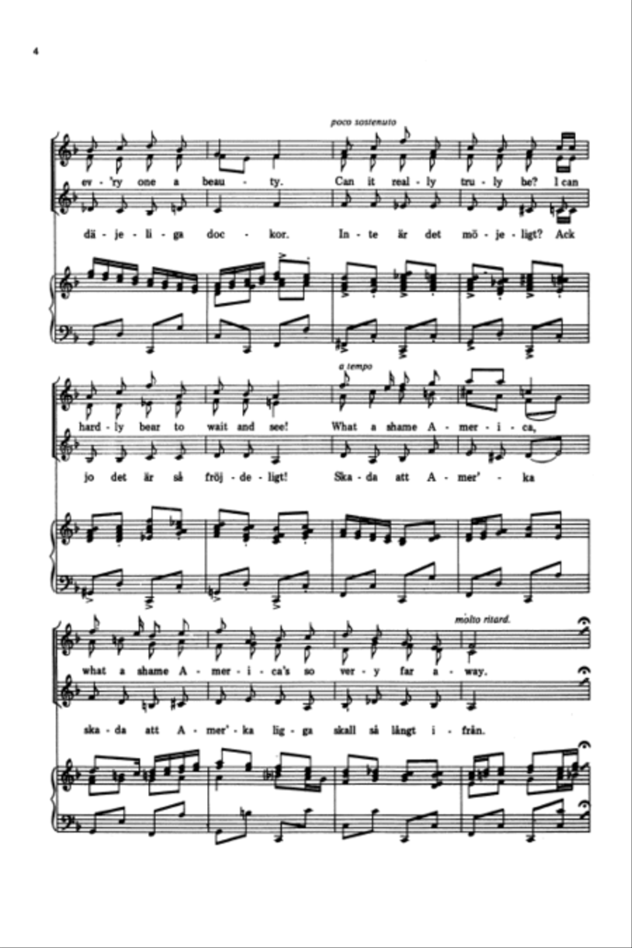 Emigrant Ballads (Rex Emigrantballader) 4-Part scores gallery preview page 4