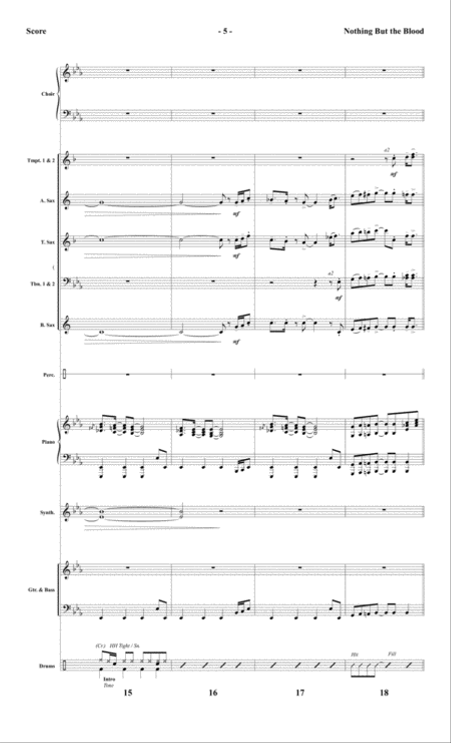 Nothing But the Blood - Instrumental Ensemble Score and Parts Choir scores gallery preview page 7