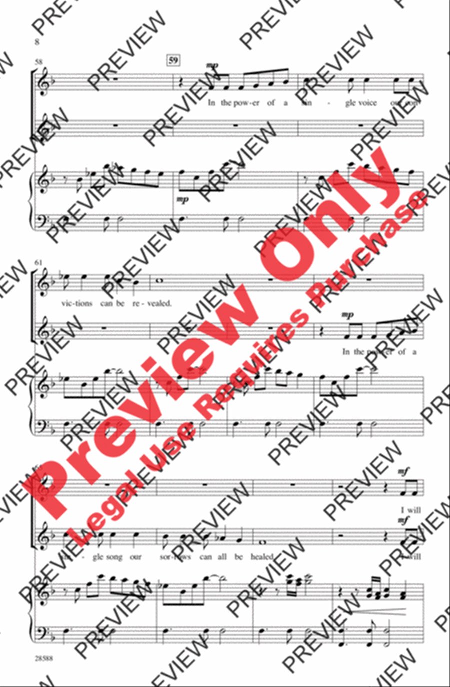 I Cannot Be Silent 2-Part scores gallery preview page 8