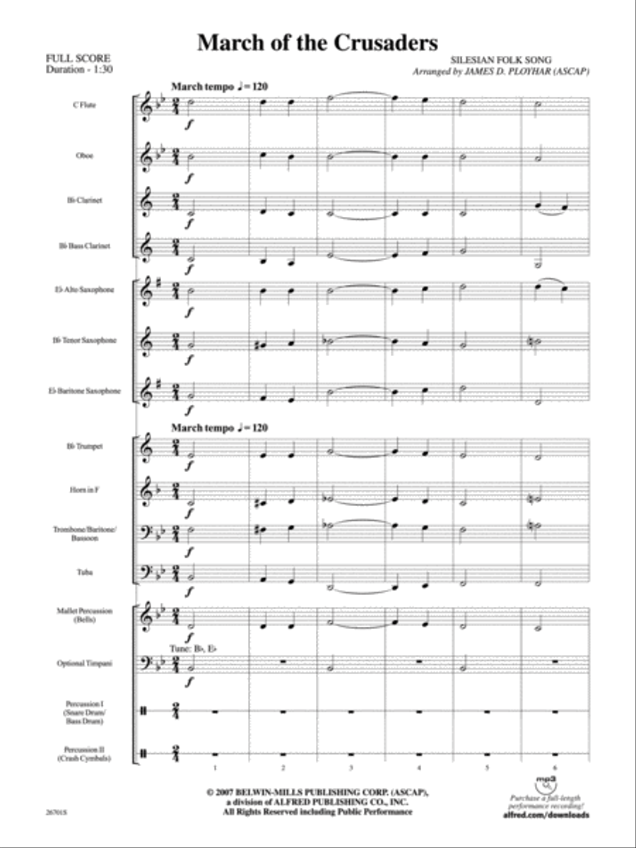 March of the Crusaders Concert Band scores gallery preview page 2