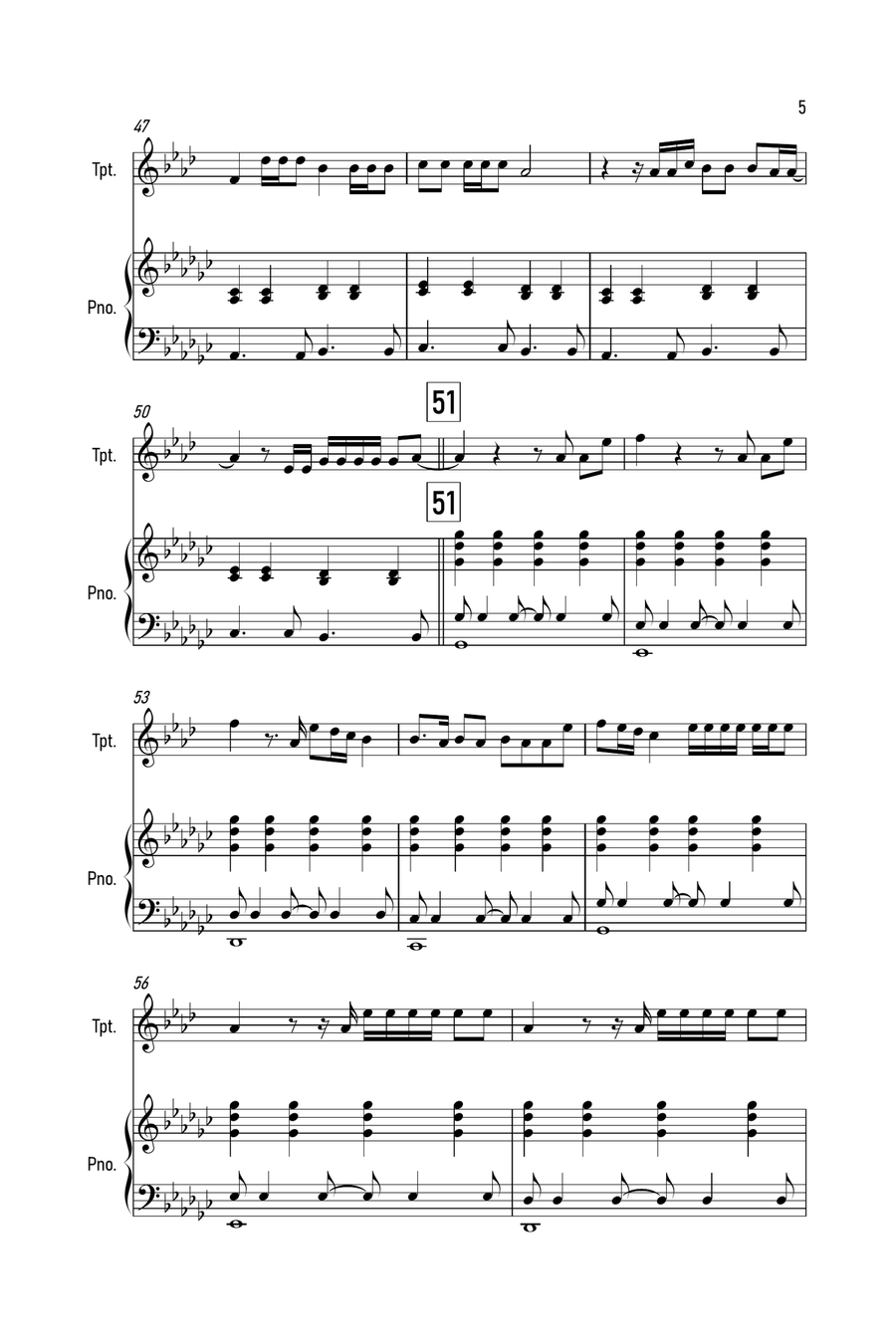 Exile Trumpet Solo scores gallery preview page 5