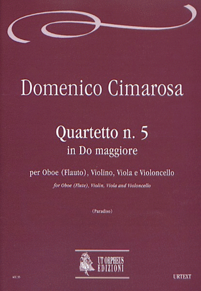 Quartet No. 5 in C Major for Oboe (Flute), Violin, Viola and Violoncello