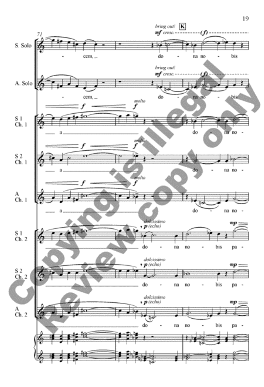 Dona nobis pacem SSA scores gallery preview page 38
