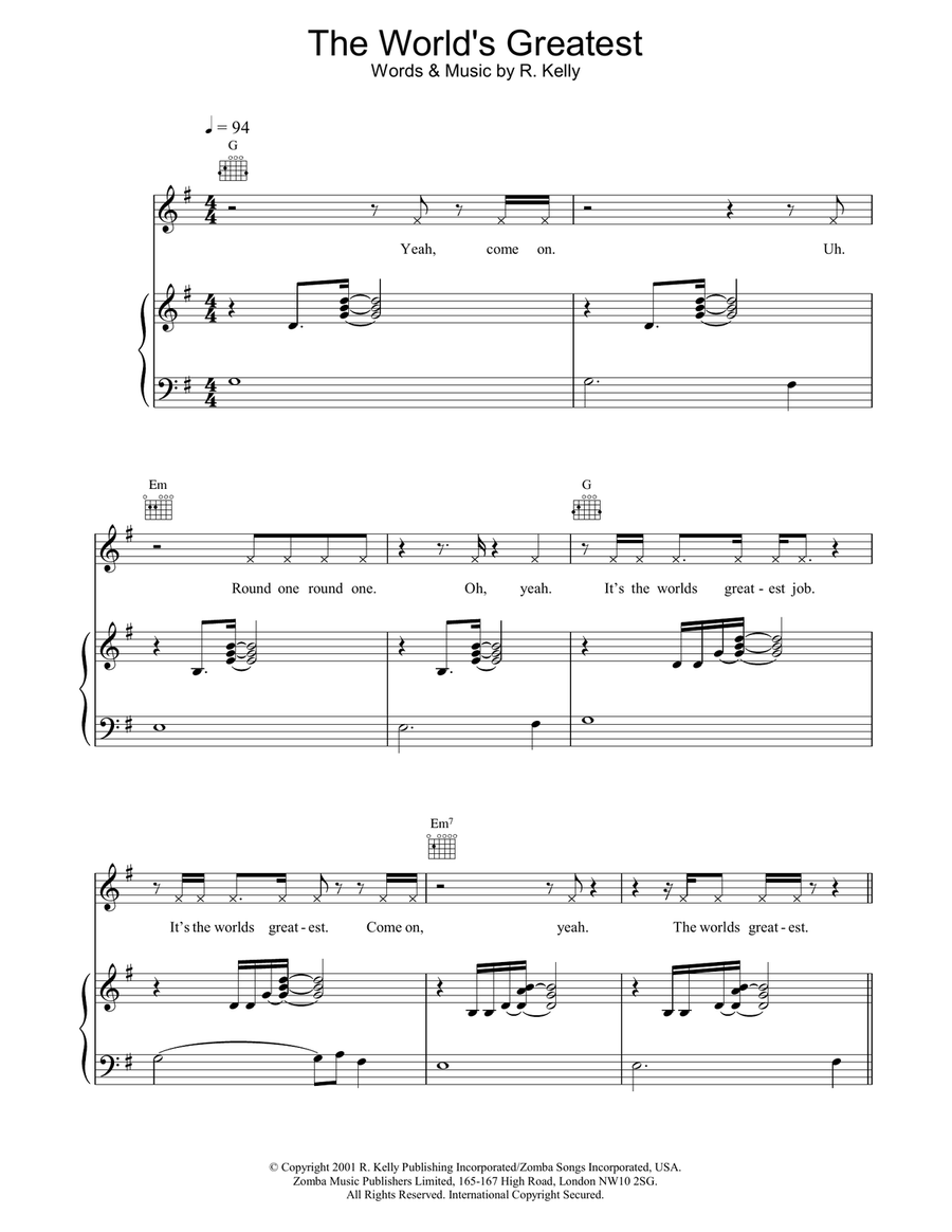 The World's Greatest Piano, Vocal, Guitar scores gallery preview page 1