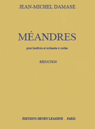 Book cover for Meandres