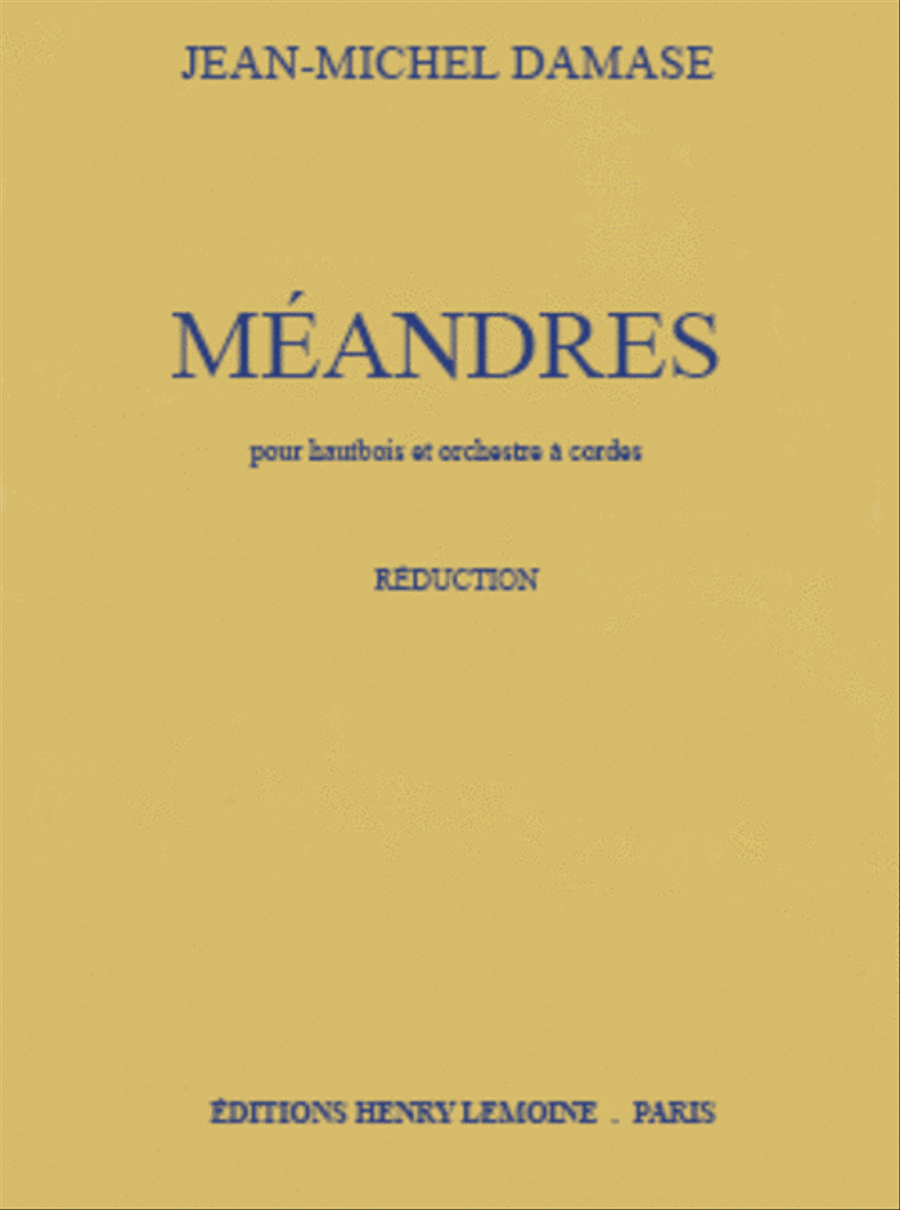 Book cover for Meandres