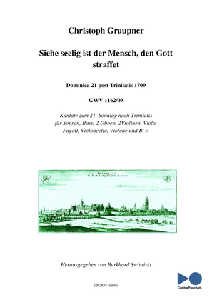 Book cover for Graupner Christoph Cantata Siehe selig ist der Mensch GWV 1162/09