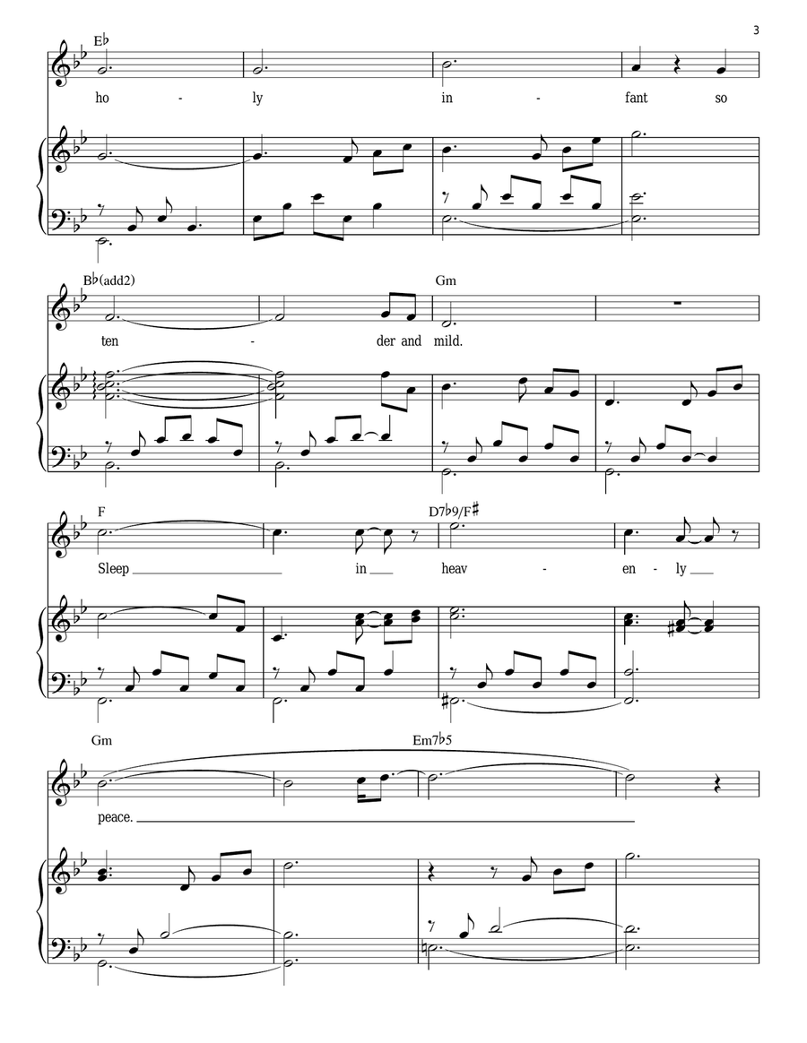 Silent Night Silent Night Piano Solo scores gallery preview page 3