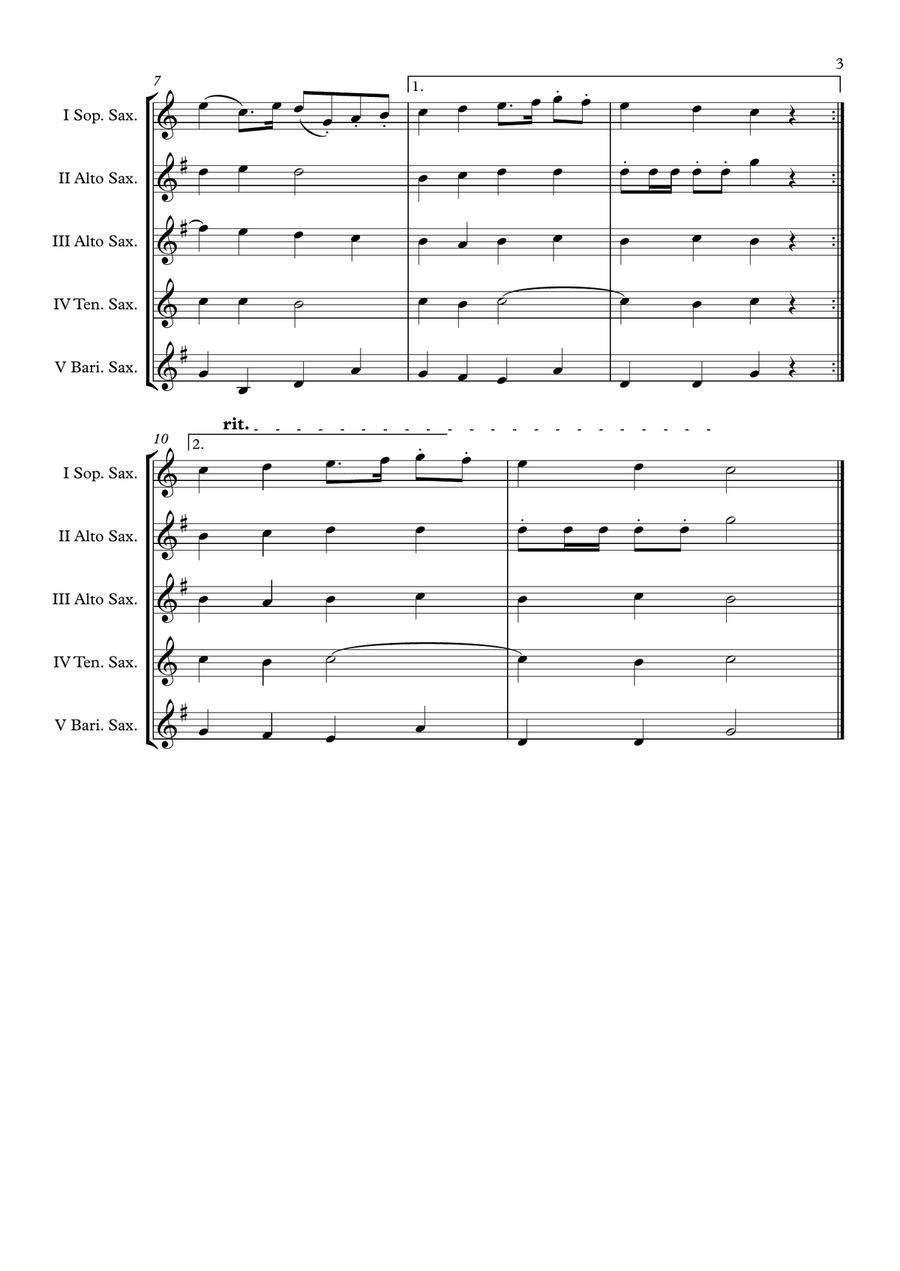 La Marcha Real (National Anthem of Spain) Saxophone Quintet arr. Adrian Wagner Saxophone Quintet scores gallery preview page 3