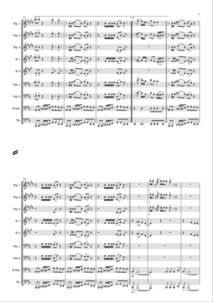 Ghostbusters Brass Ensemble scores gallery preview page 5