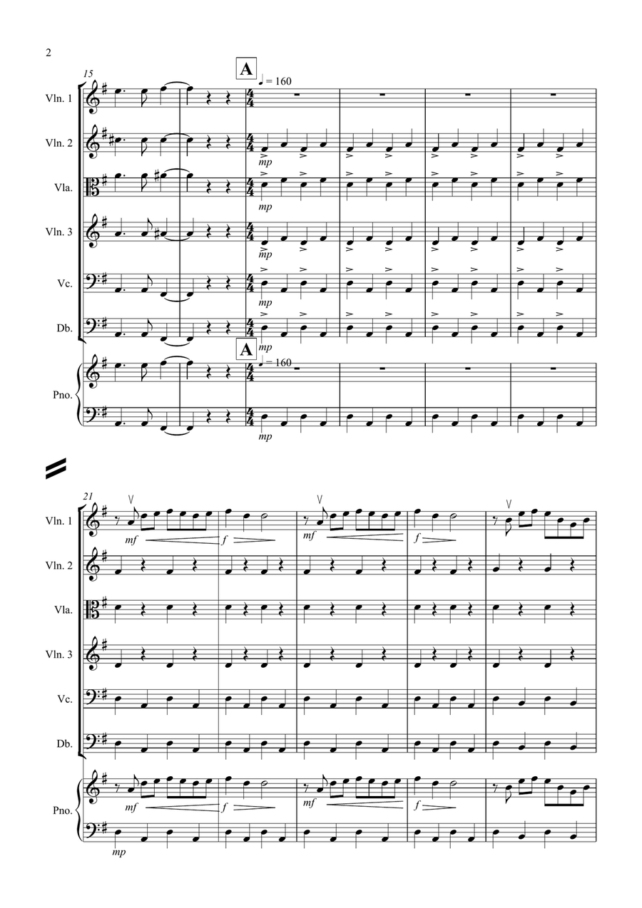 1812 Overture for String Orchestra String Quartet scores gallery preview page 2