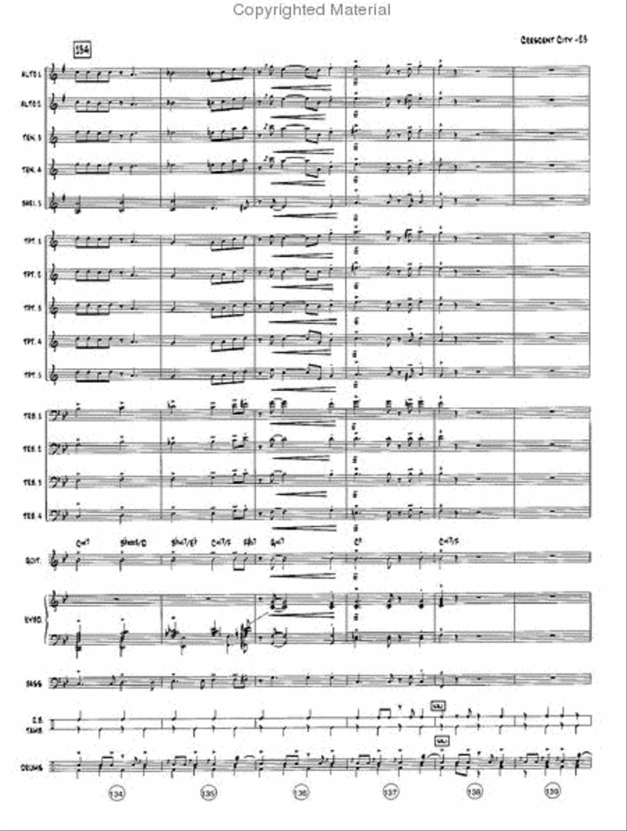 The Crescent City Stomp Jazz Ensemble scores gallery preview page 24