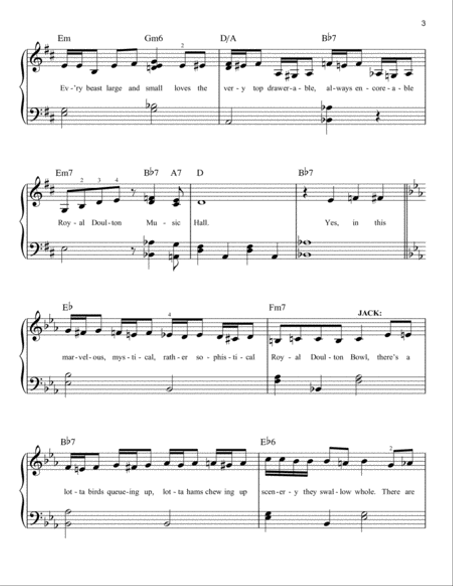The Royal Doulton Music Hall (from Mary Poppins Returns) Easy Piano scores gallery preview page 3