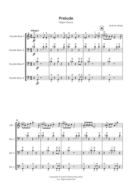 Dance Sequences for Double Bass Quartet