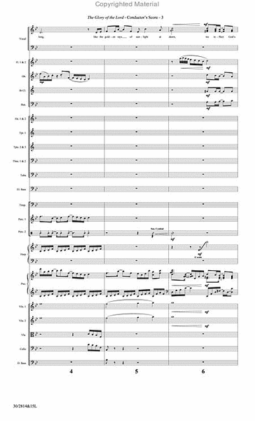 The Glory of the Lord - Orchestral Score and CD with Printable Parts