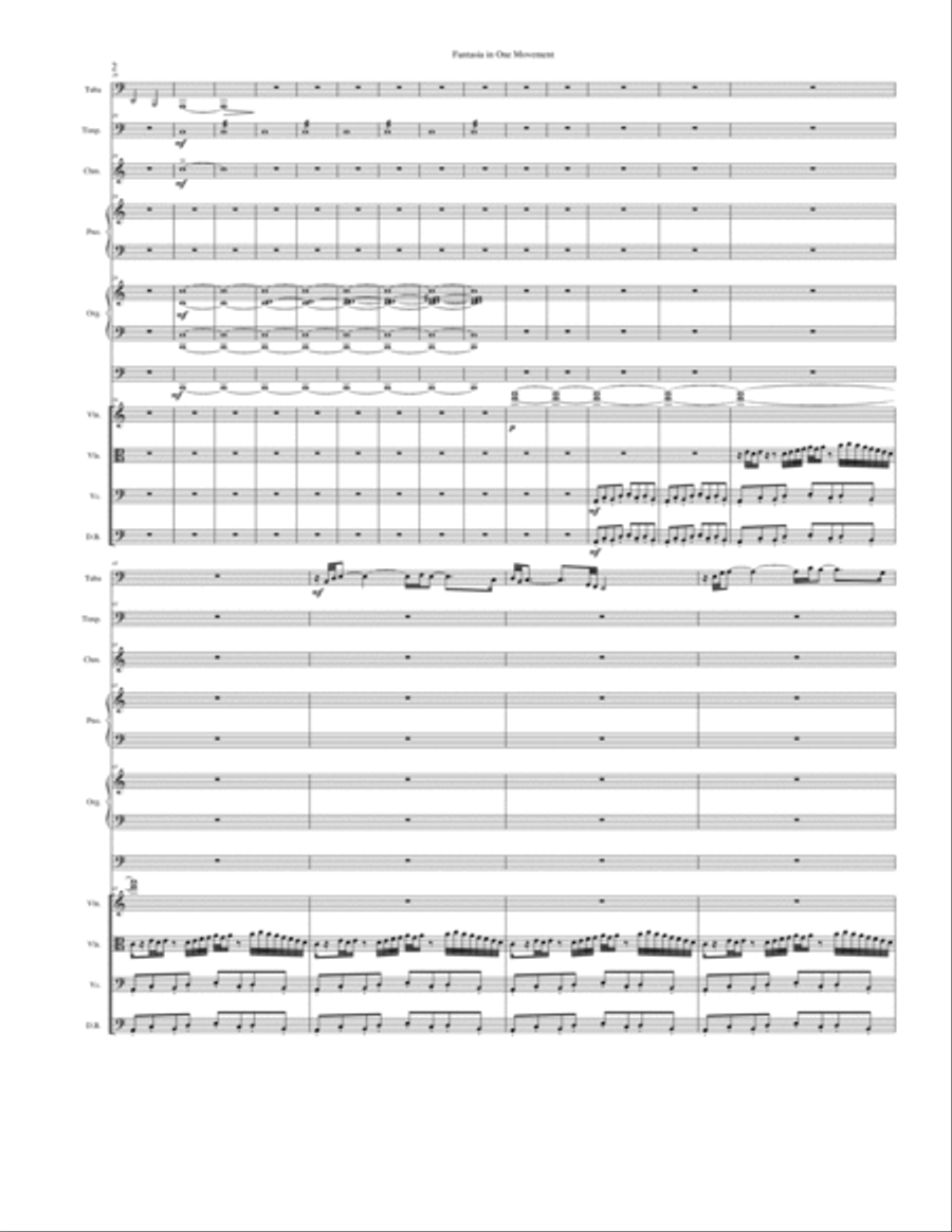 Fantasia in One Movement Full Orchestra scores gallery preview page 2