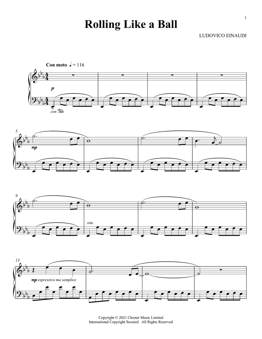 Rolling Like A Ball Piano Solo scores gallery preview page 1