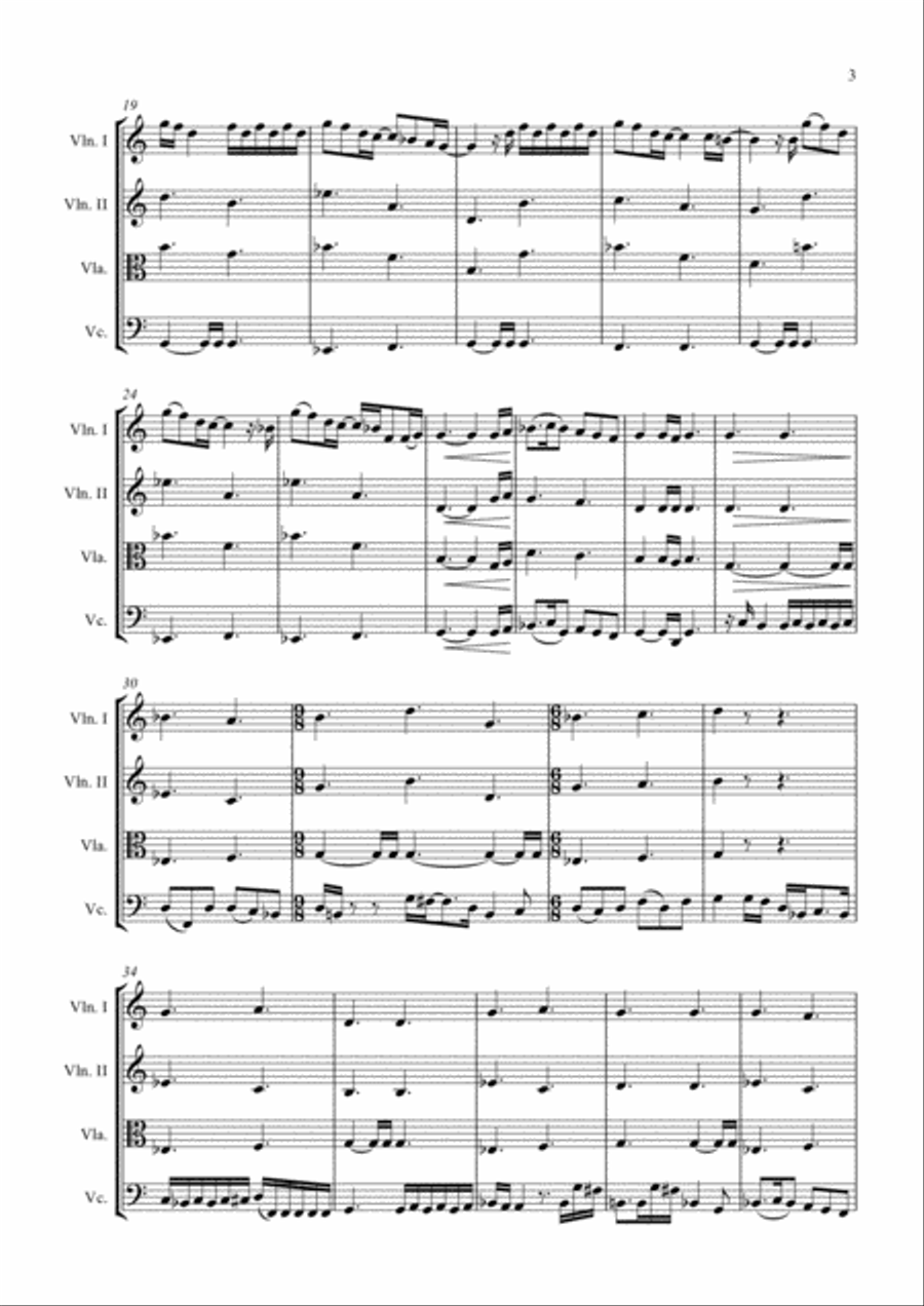 Kiss From A Rose String Quartet scores gallery preview page 3
