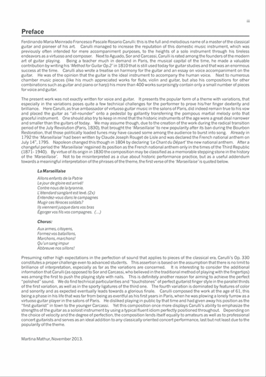 La Marseillaise, Opus 330 Classical Guitar scores gallery preview page 5