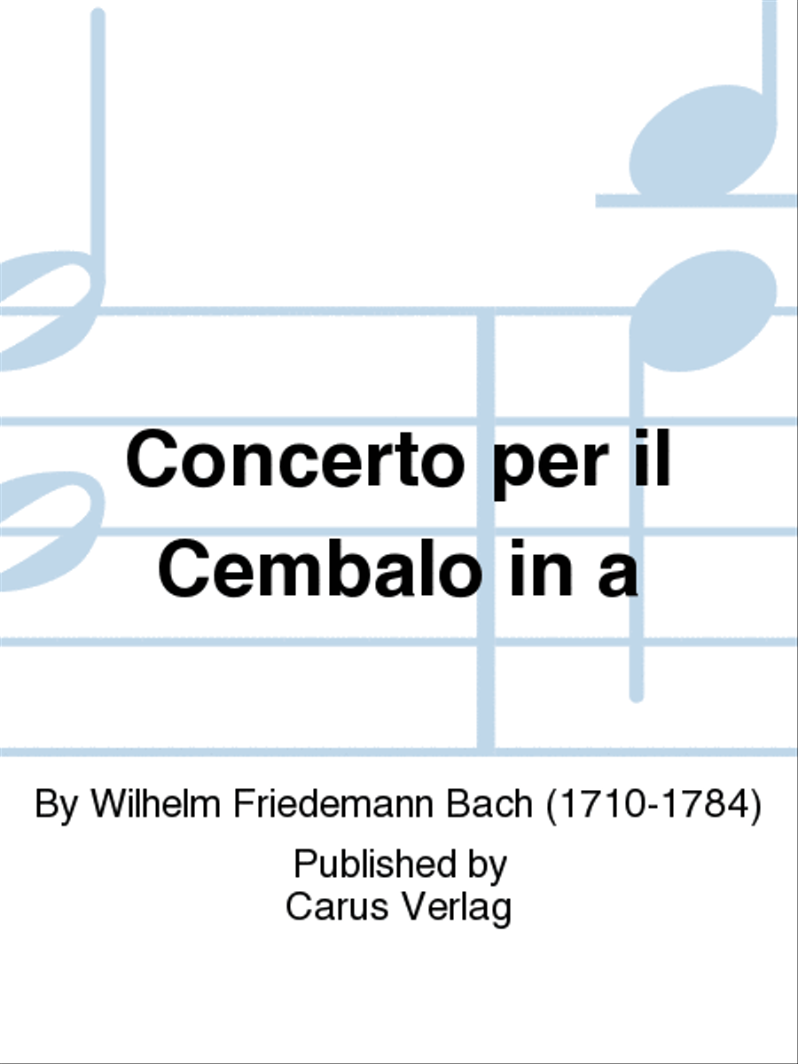 Concerto per il Cembalo in a Violin scores gallery preview page 1