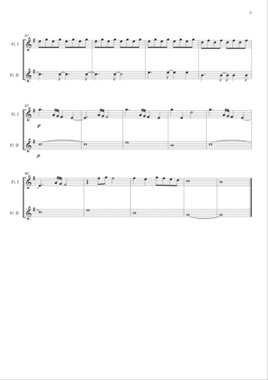 Lovely Flute Duet scores gallery preview page 5