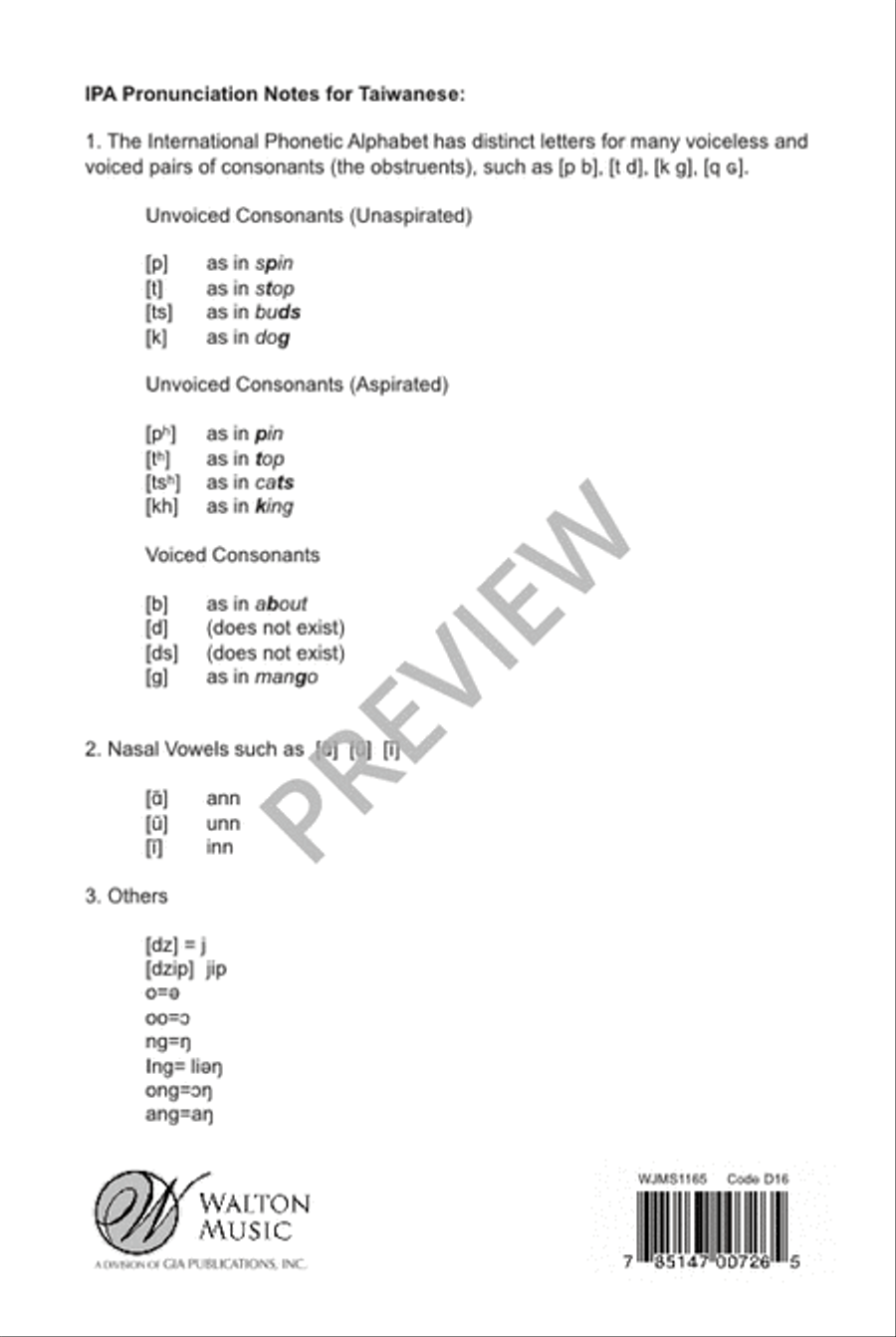 Floating Moon on the Water (SATB) 4-Part scores gallery preview page 17