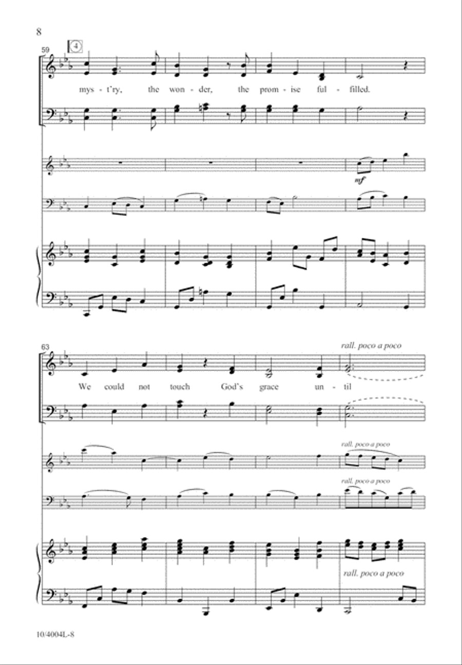 Heaven Came Down Tonight 4-Part scores gallery preview page 8