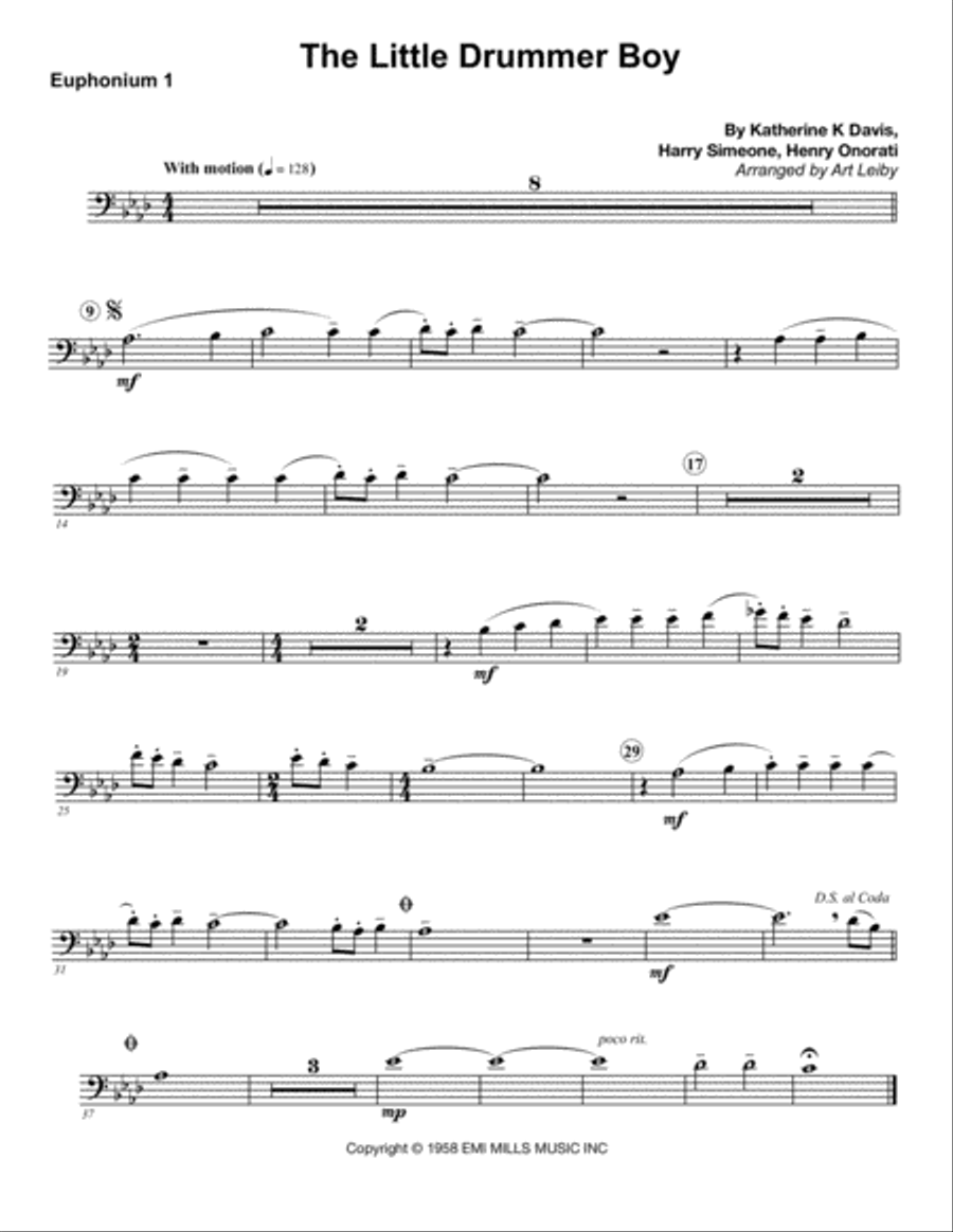 The Little Drummer Boy The Little Drummer Boy Brass Ensemble scores gallery preview page 3