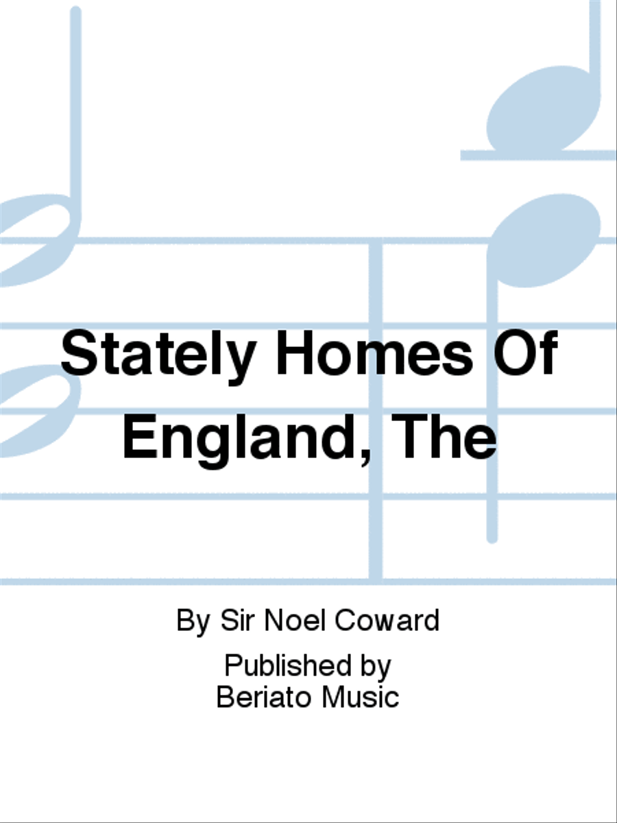 Stately Homes Of England, The Piano, Vocal, Guitar scores gallery preview page 1