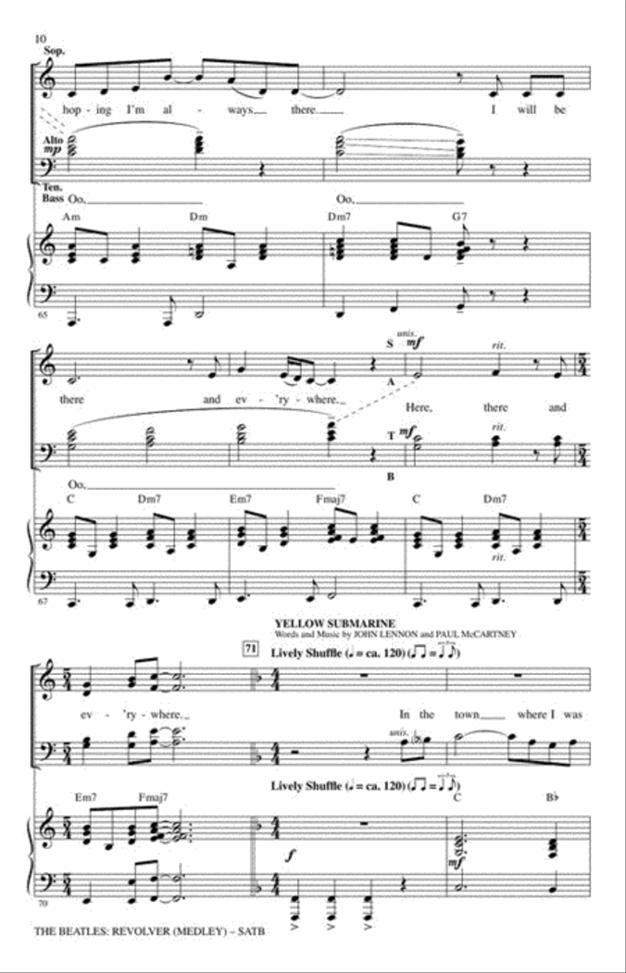 The Beatles: Revolver (Medley) 4-Part scores gallery preview page 6