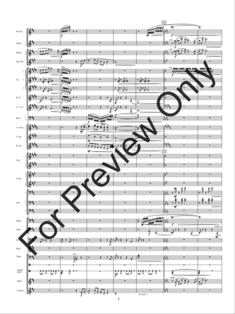 Holiday Rhapsody Concert Band scores gallery preview page 11