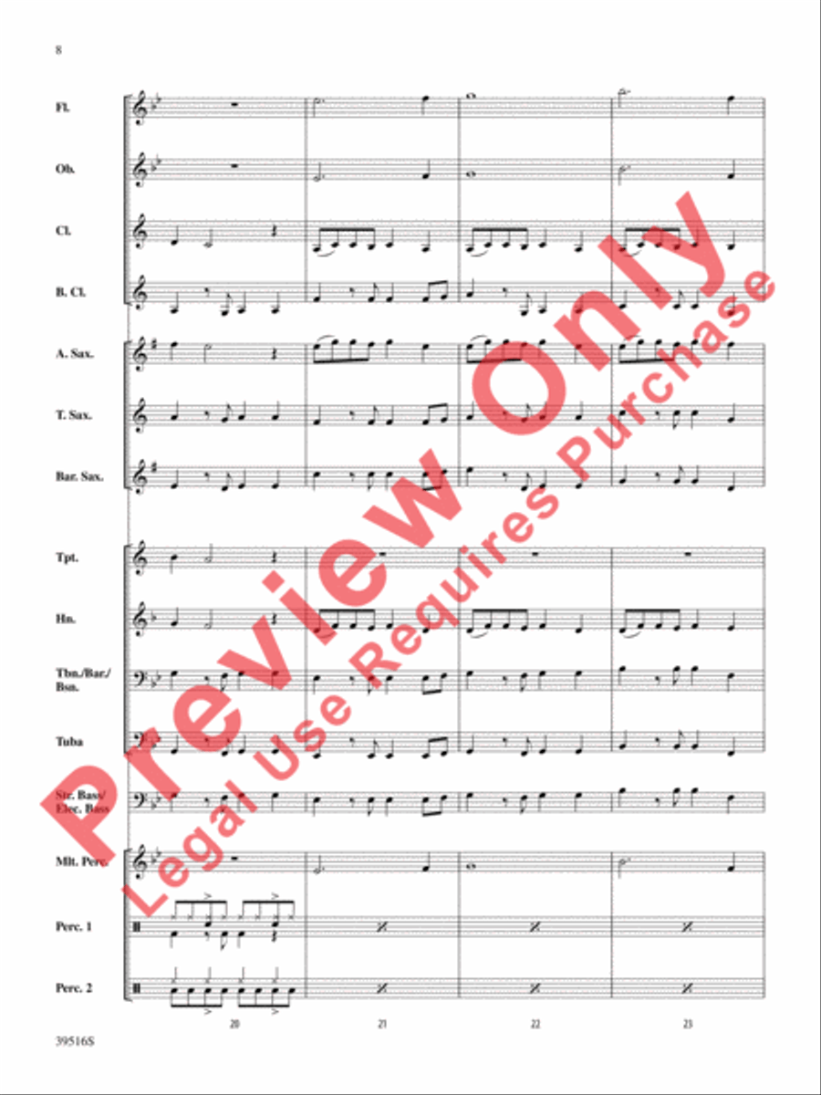 Like Money Concert Band scores gallery preview page 9