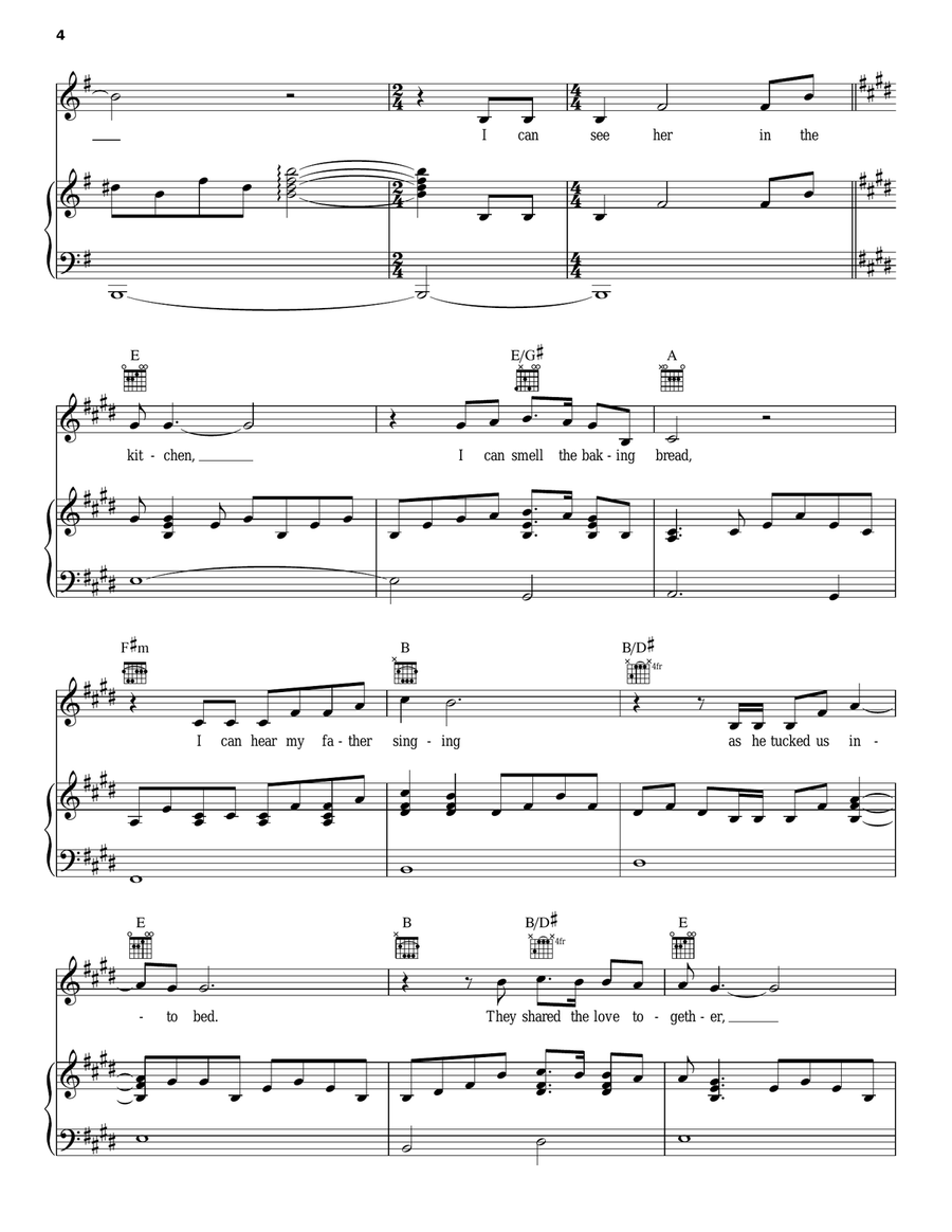 Kindred Spirits Piano, Vocal, Guitar scores gallery preview page 4