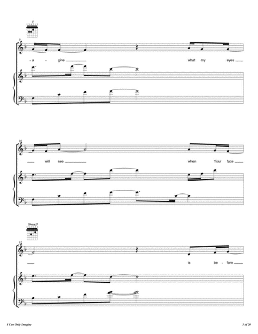 I Can Only Imagine Voice scores gallery preview page 4