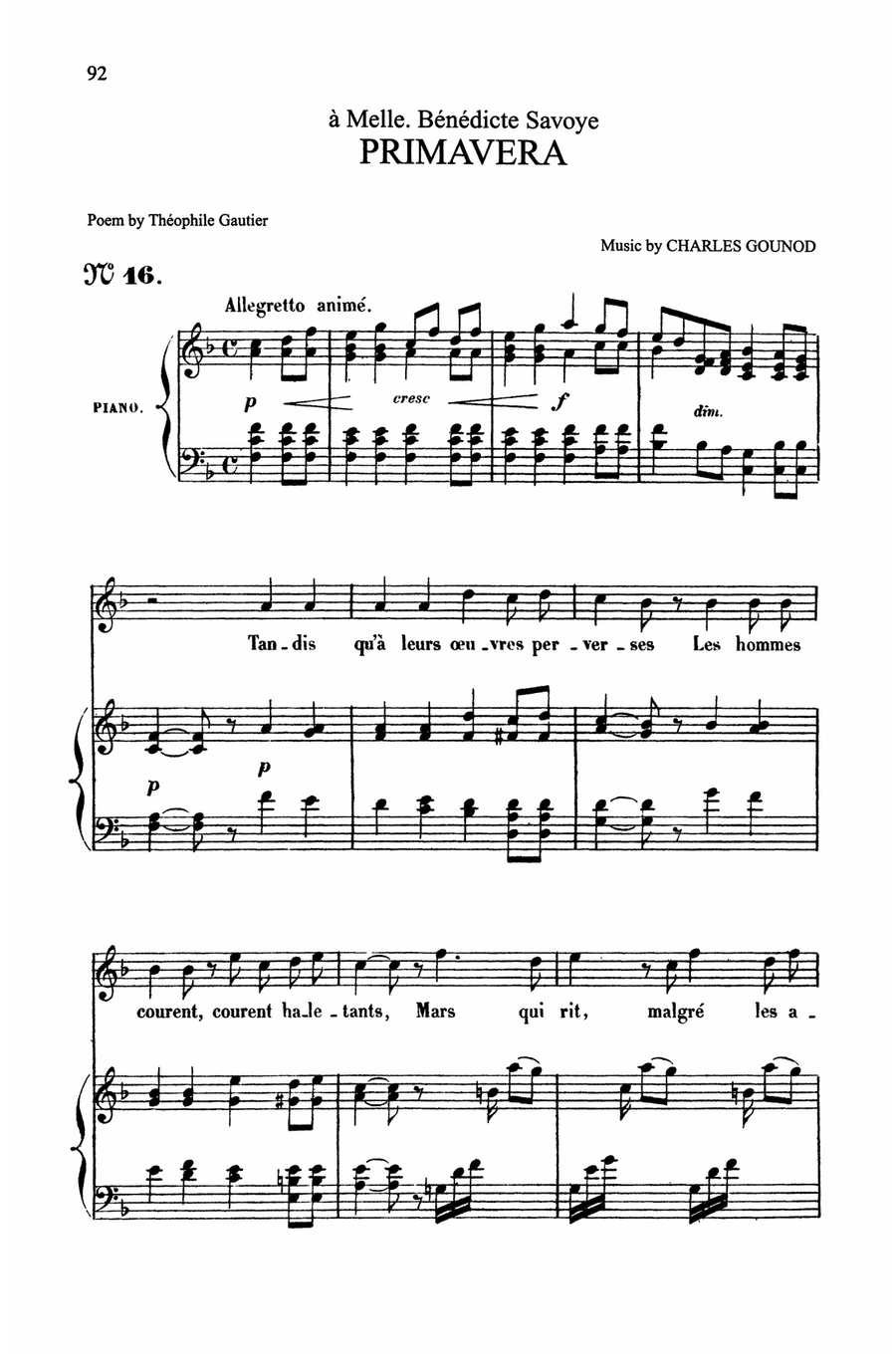 Gounod: Songs, Volume II, High Voice (French)