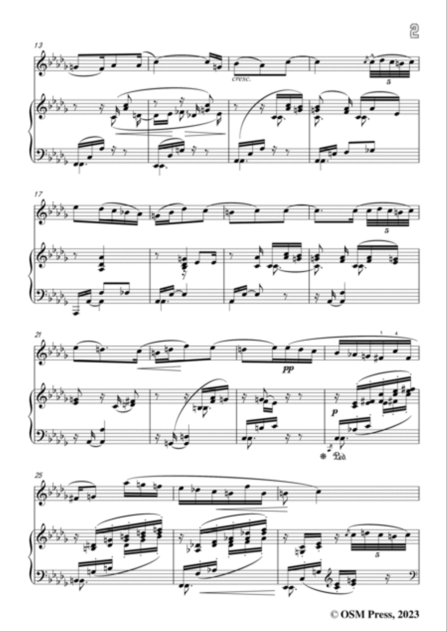 Clara Schumann-Three Romances,Op.22,for Violin and Piano Violin Solo scores gallery preview page 3