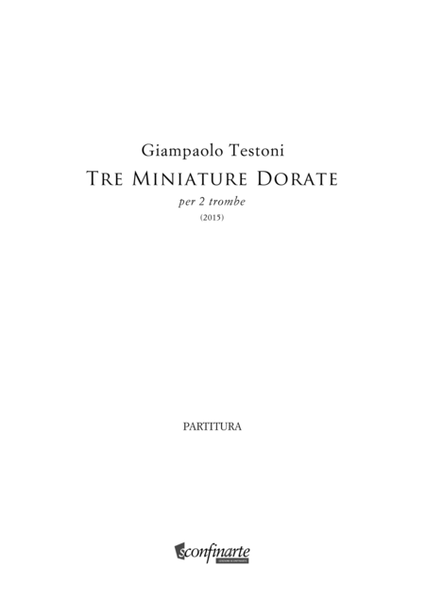 Giampaolo Testoni: TRE MINIATURE DORATE (ES 958)
