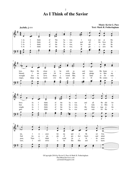 As I Think of the Savior - an original hymn image number null