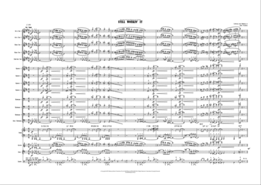 Still Working' It - Big Band original by Daryl McKenzie Jazz Ensemble scores gallery preview page 2