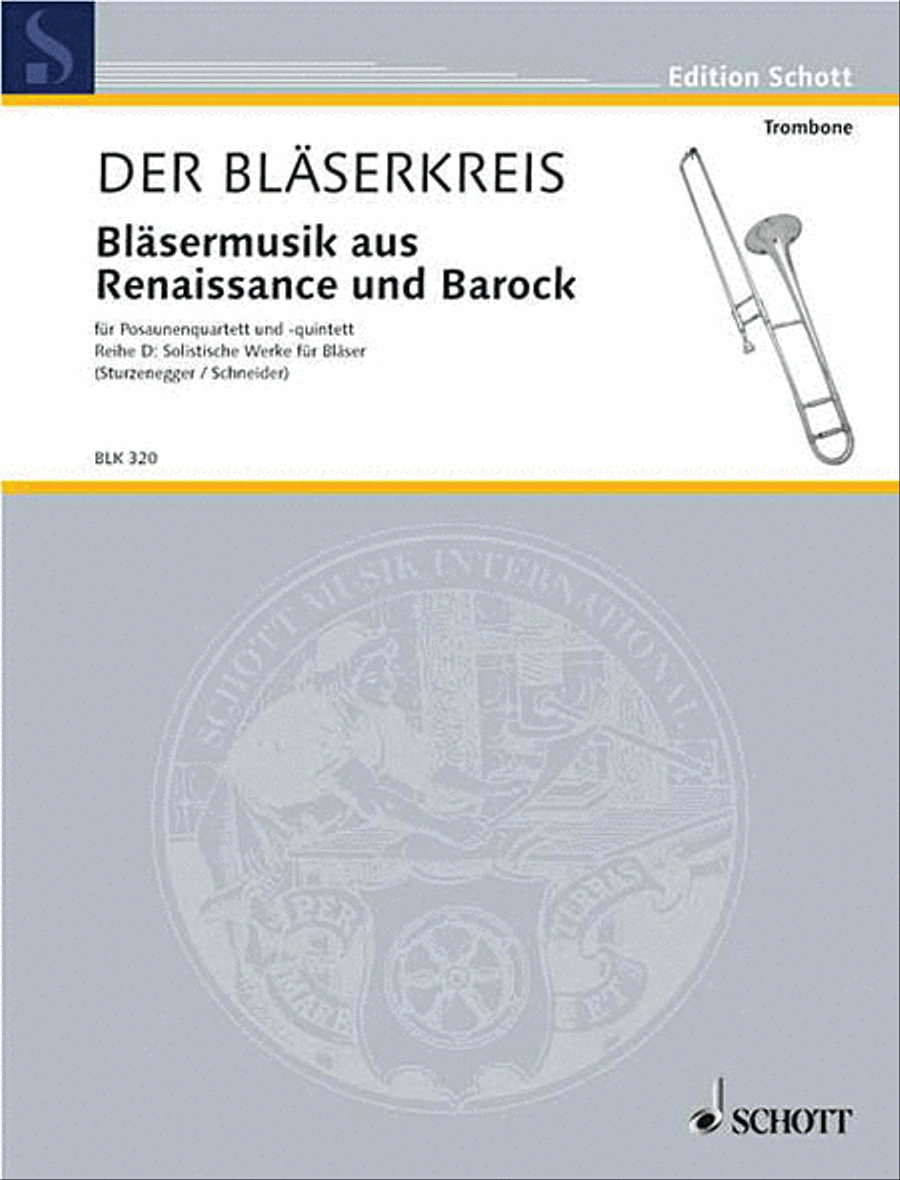 Wind Music from the Renaissance and Baroque Periods Trombone Solo scores gallery preview page 1