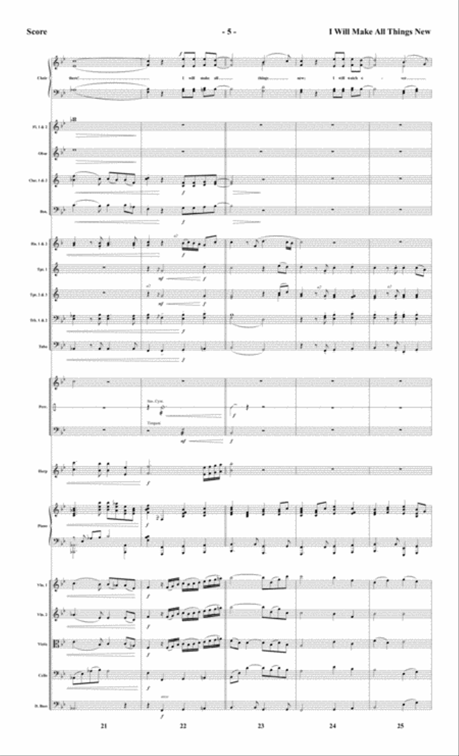 I Will Make All Things New - Orchestral Score and CD with Printable Parts Choir scores gallery preview page 7