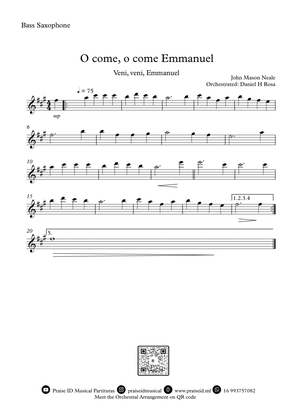 O come, o come Emmanuel - Veni, veni Emmanuel - Christmas Carol - Bass Saxophone