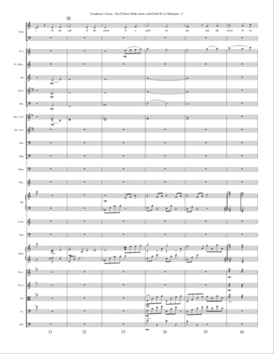 You'll Never Walk Alone (with Climb Every Mountain) - Conductor Score (Full Score) Choir scores gallery preview page 5
