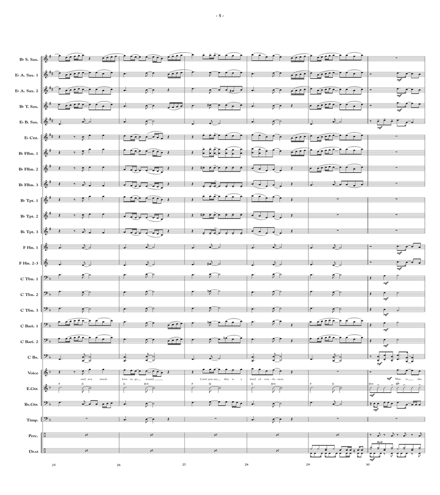 A Tribute To Genesis Fanfare Band scores gallery preview page 6
