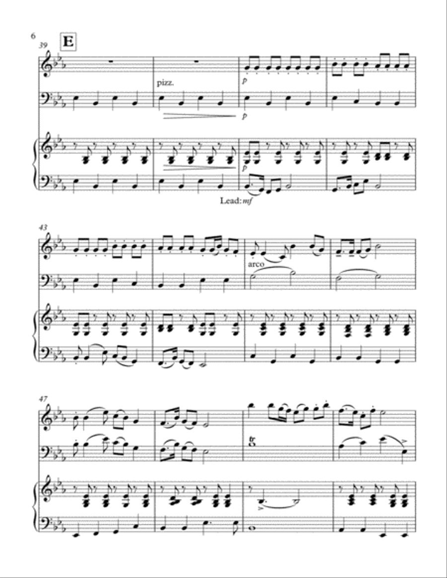 Flower Drum Dance 鳳陽花鼓 for Violin, Cello and Piano Piano Trio scores gallery preview page 6